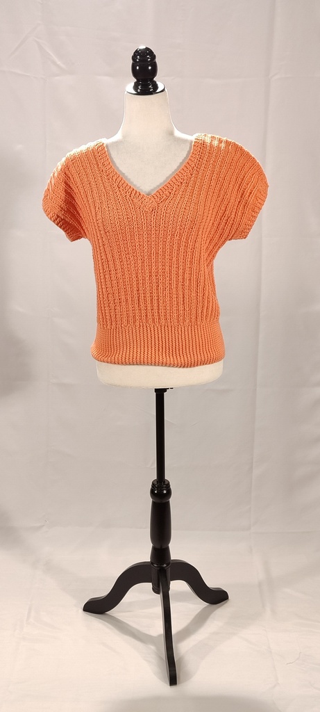 Jersey niña naranja m/c cuello pico