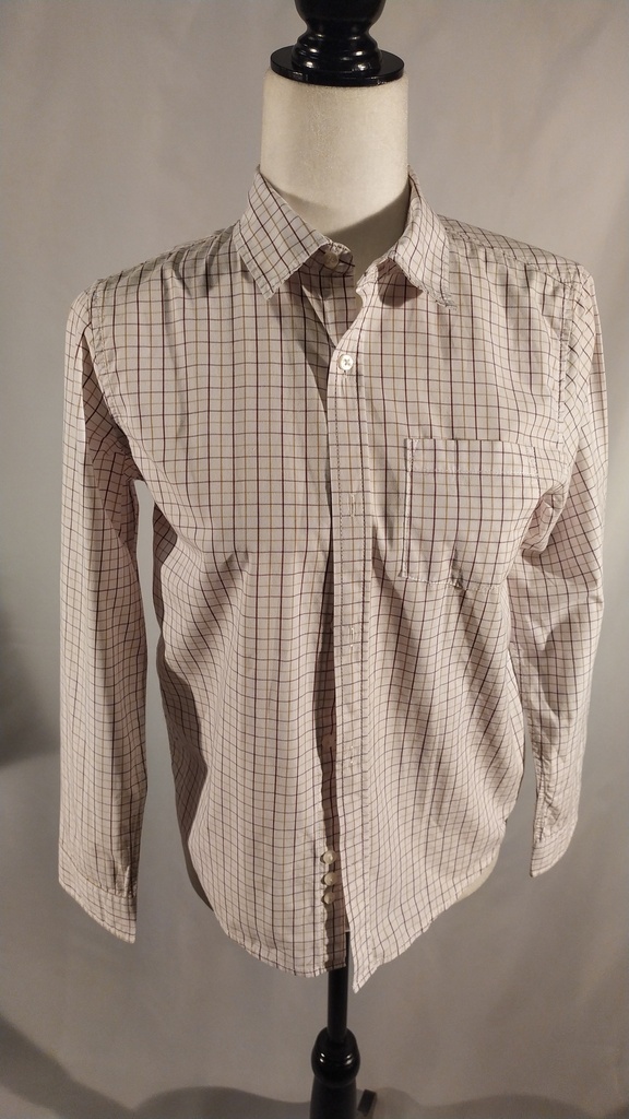 Camisa manga larga cuadro bolsillo plastón (Adrián)