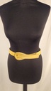 Cinturón amarillo antelina hebilla redonda (Teresa)