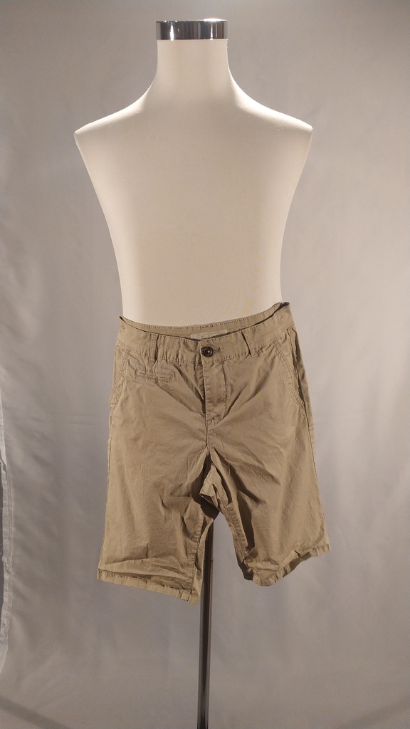 Pantalón bermuda corto beige