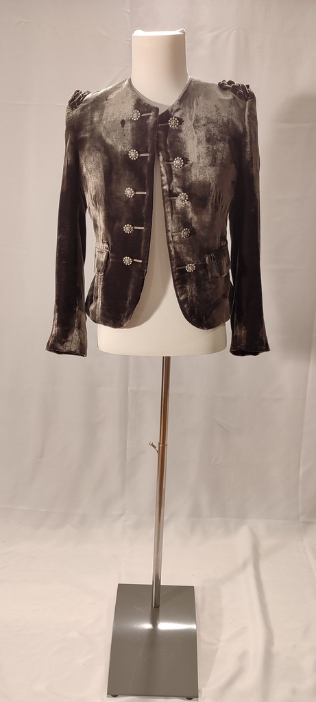 Chaqueta corta terciopelo marrón goyesco majo