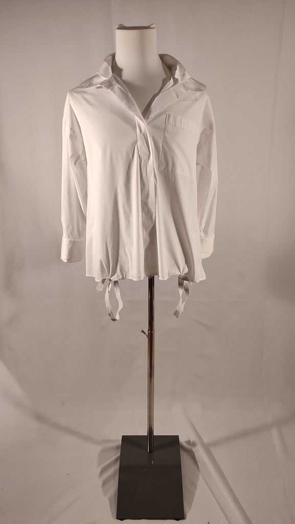 Camisa de vestir blanca popelin puños y cuellos dobles