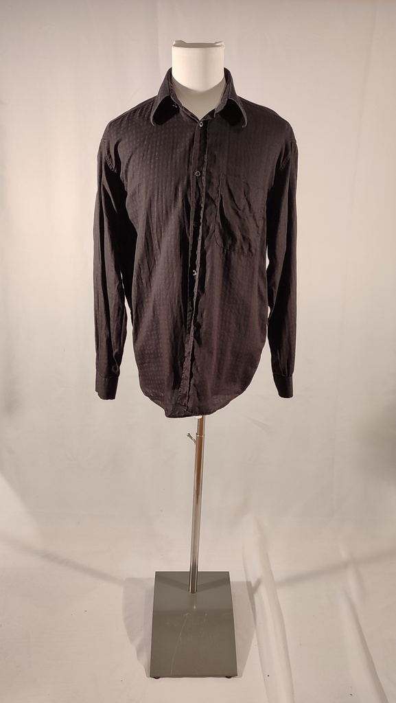 Camisa de vestir negra con textura