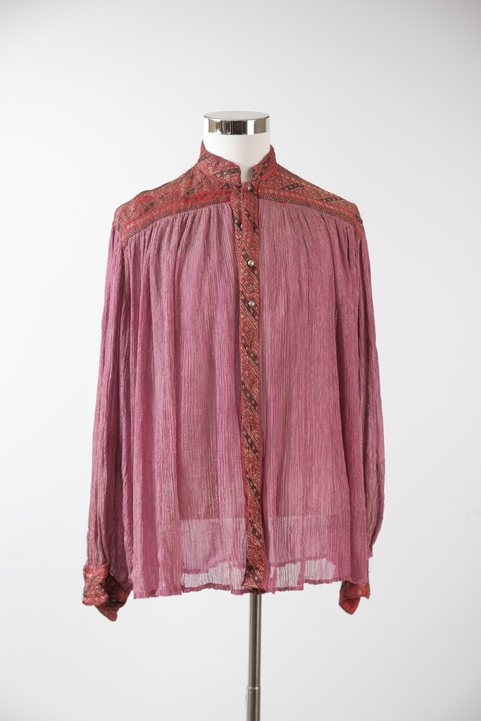 Camisa H renacimiento tejido plisado