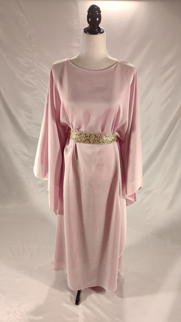Vestido tipo túnica de gasa rosa