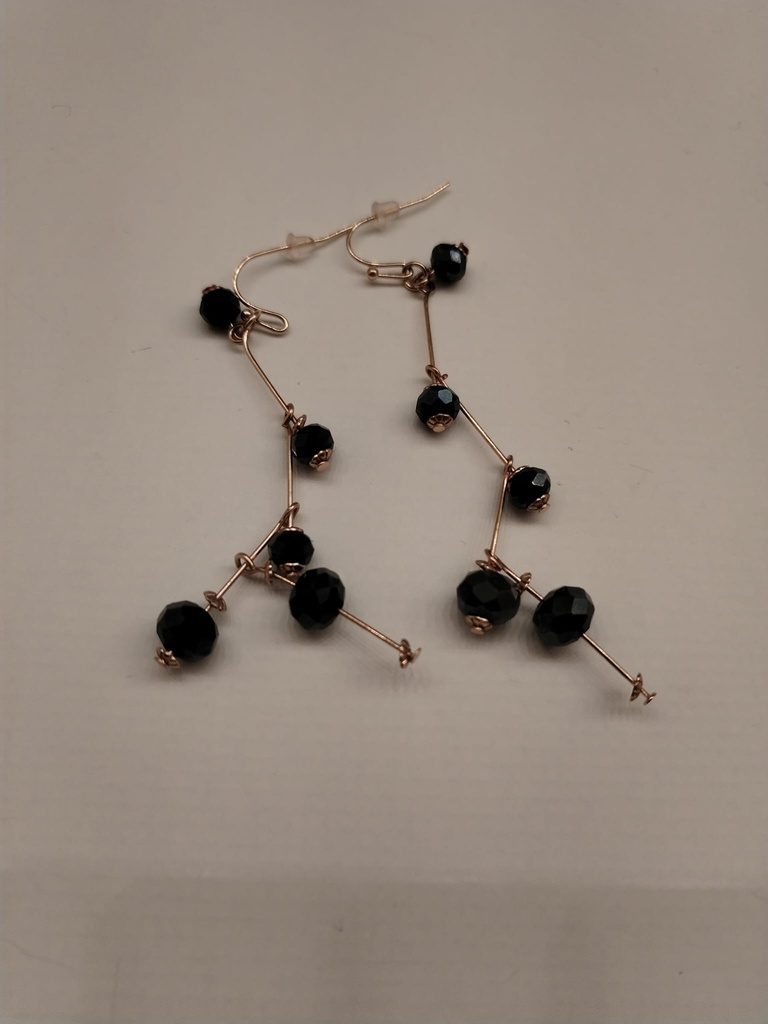Juego pendientes de bolas azules (Ortrud)