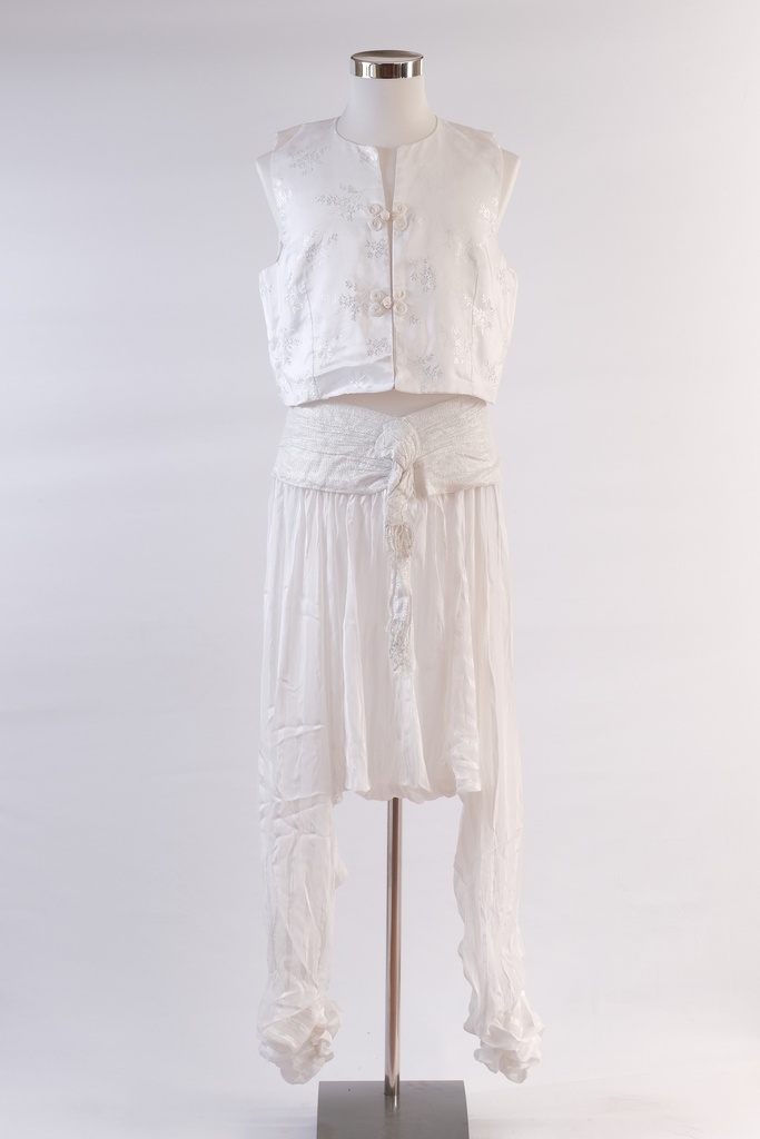 Pantalón bombacho + fajín brillos