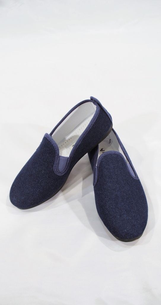 Zapatilla suela goma vaquero oscuro
