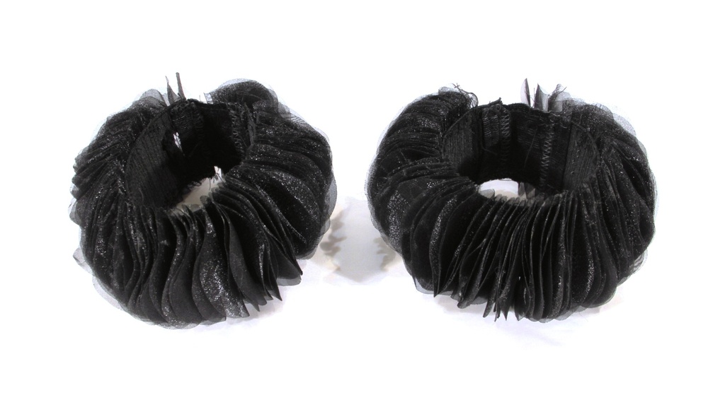 Puños gorguera gasa negra