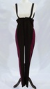 Pantalón negro y morado bailaor con tirantes