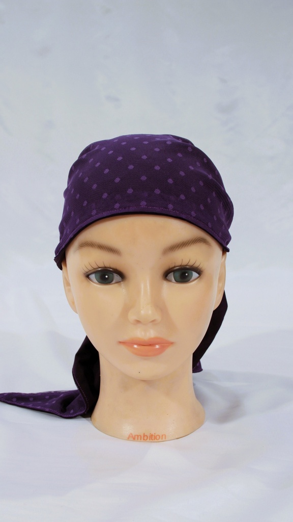 Pañuelo morado con puntos lila