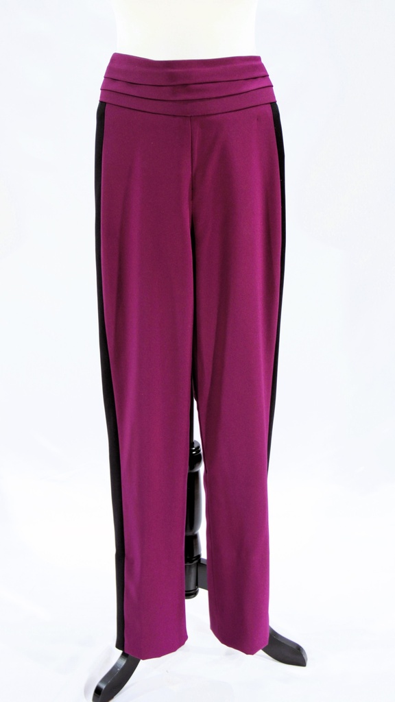 Pantalón bailaor granate con franja lateral negra