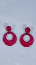 Pendientes fucsia flamenco