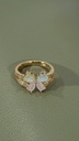 Anillo dorado mariposa