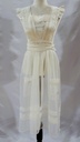Delantal gasa blanco con puntilla