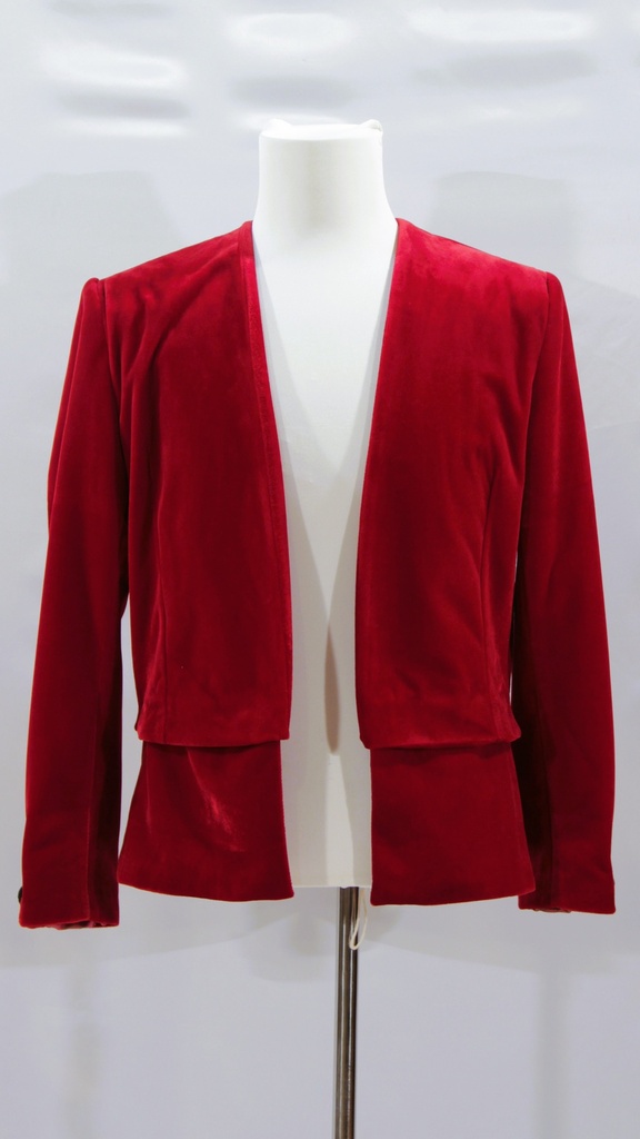 Chaqueta corta terciopelo rojo