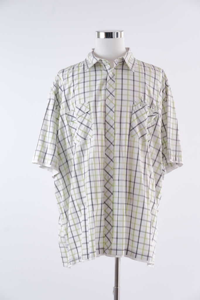 Camisa cuadros bolsillos delanteros
