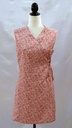 Bata reversible peluquera/criada flores rosa