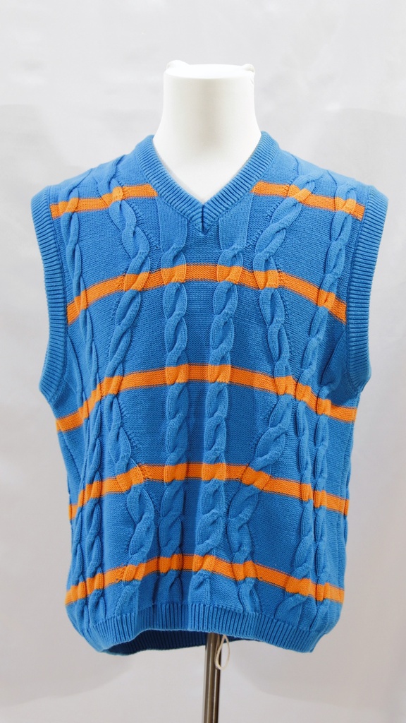 Chaleco punto camel jaspeado cuello pico (copia)