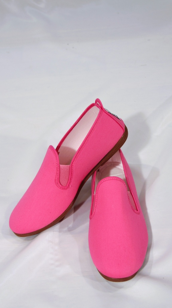 Zapatilla suela de goma rosa