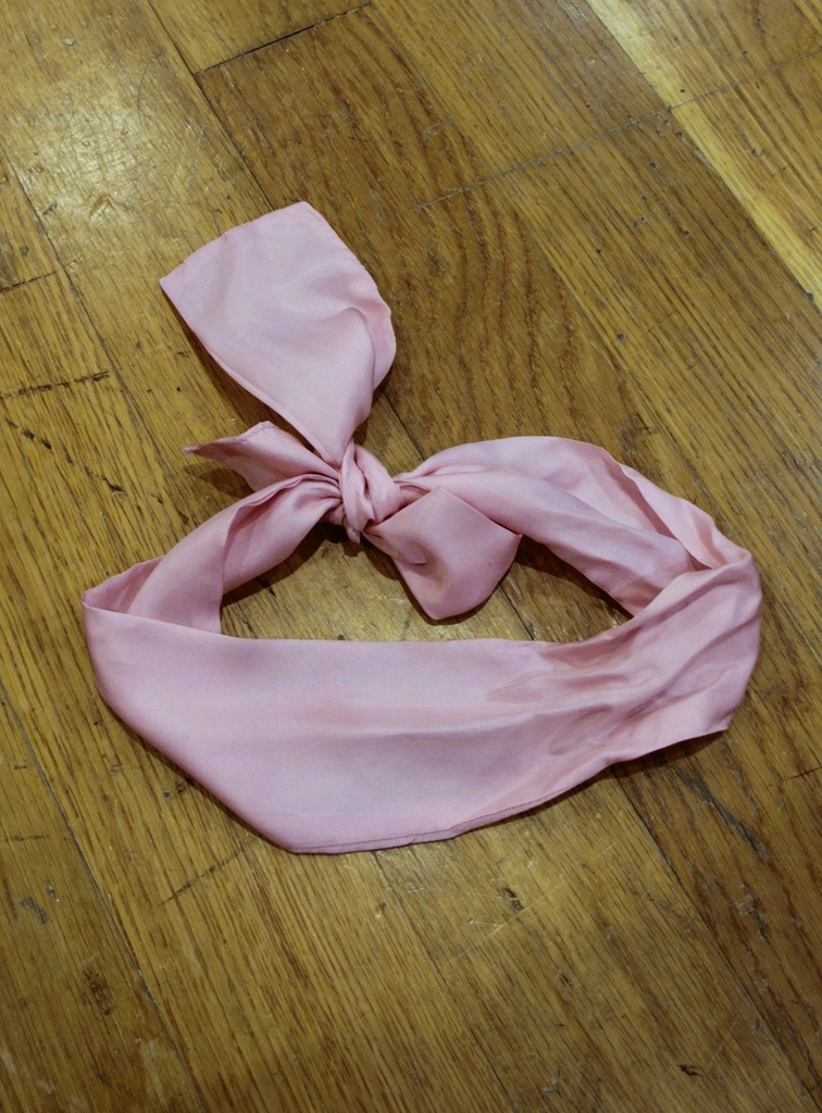 Cinta rosa raso diadema