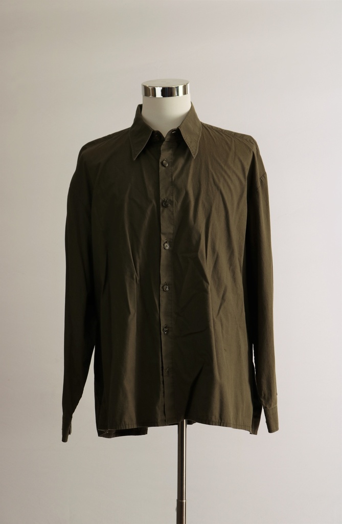 Camisa vestir verde caqui