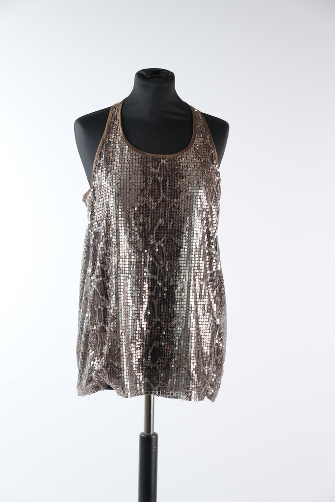 Camiseta tirantes tejido lentejuelas