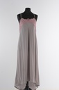 Camisón tirantes gris con cola y encaje rosa