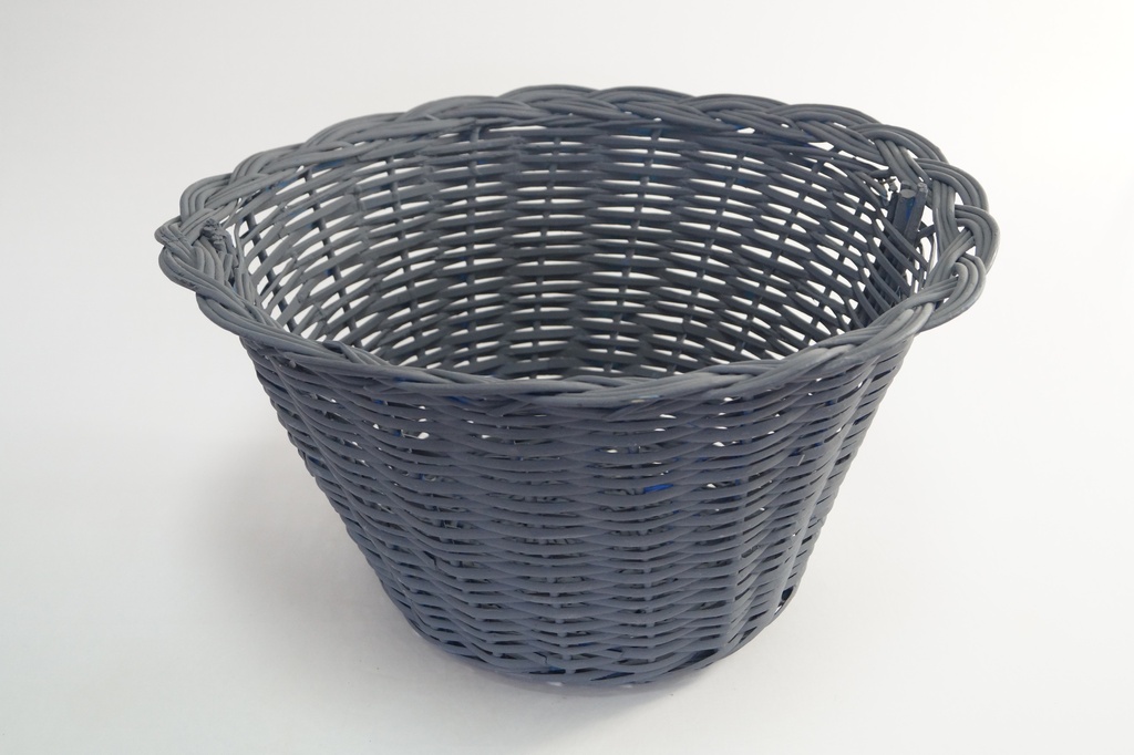 Cesta de mimbre gris