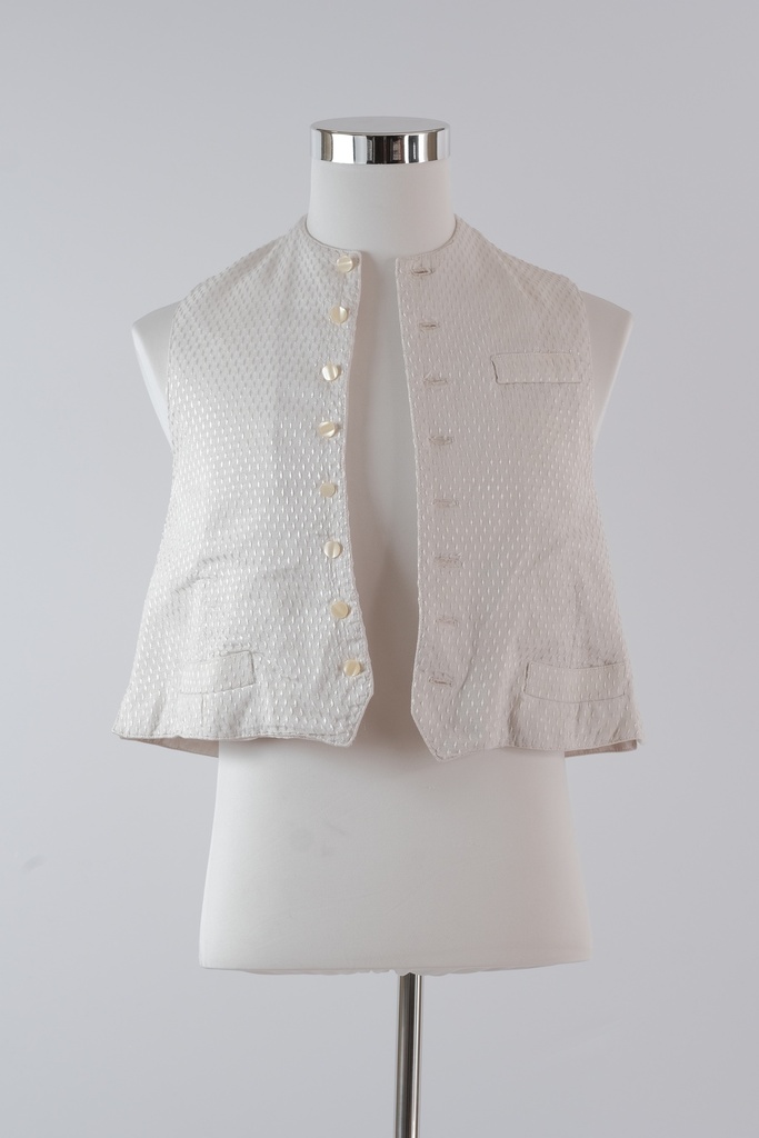 Chaleco blanco escote caja H