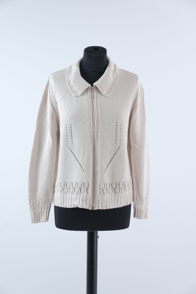 Chaqueta punto calado geométrico