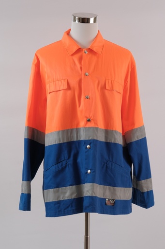 [OP01712] Chaqueta azul y naranja reflectante