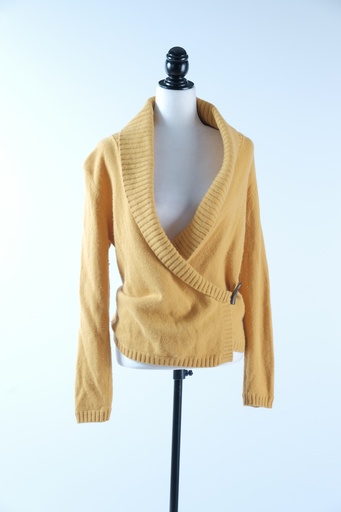 [OP02966] Chaqueta de punto cruzada cuello smoking