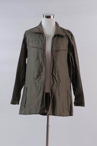 [OP01682] Chaqueta fina verde militar cremallera
