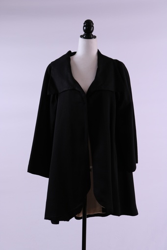 [OP01761] Chaqueta larga negro bajo con forma