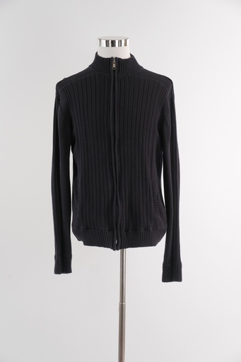 [OP01320] Chaqueta punto azul marino con cremallera