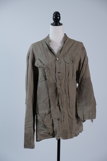 [OP03195] Chaqueta sahariana de lino ambientada