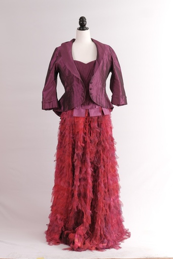 [OP01336] Chaqueta corta seda morado