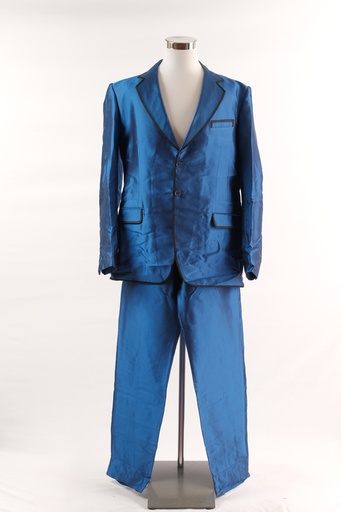 [OP01508] Traje americana azul satinado+ pantalón