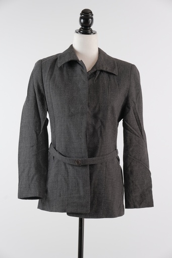 [OP02751] Chaqueta vestir jaspeada gris oscuro