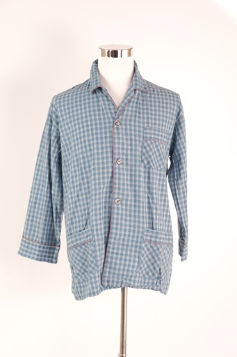 [OP02907] Camisa pijama cuadro azul