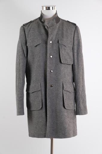 [OP01054] Chaquetón paño gris cuatro bolsillos