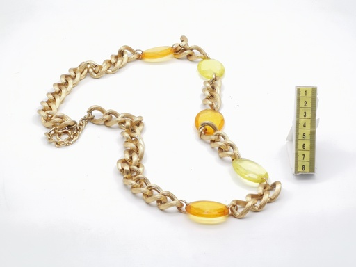 [OP01288] Collar dorado con pedrería