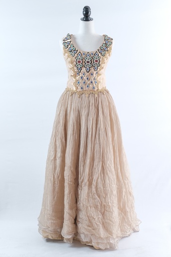 [OP01524] Conjunto corpiño lamé + faldón organza