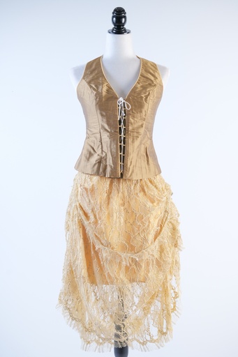 [OP00800] Conjunto de cuerpo y falda tafeta