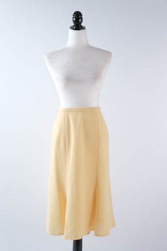 [OP02968] Falda amarillo evasé godets