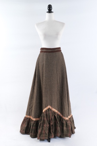 [OP02076] Falda comp. volante en bajos s. XIX