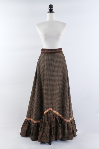 [OP02070] Falda comp. volante en bajos s. XIX