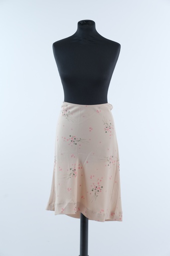 [OP01224] Falda crepe beige con flores