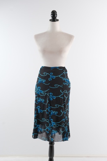 [OP01226] Falda gasa azul marino